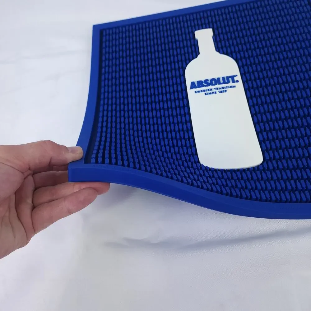 Absolut Vodka Blue Rubber Bar Mat Spill Mat Drink Rail Bottle Logo Swedish